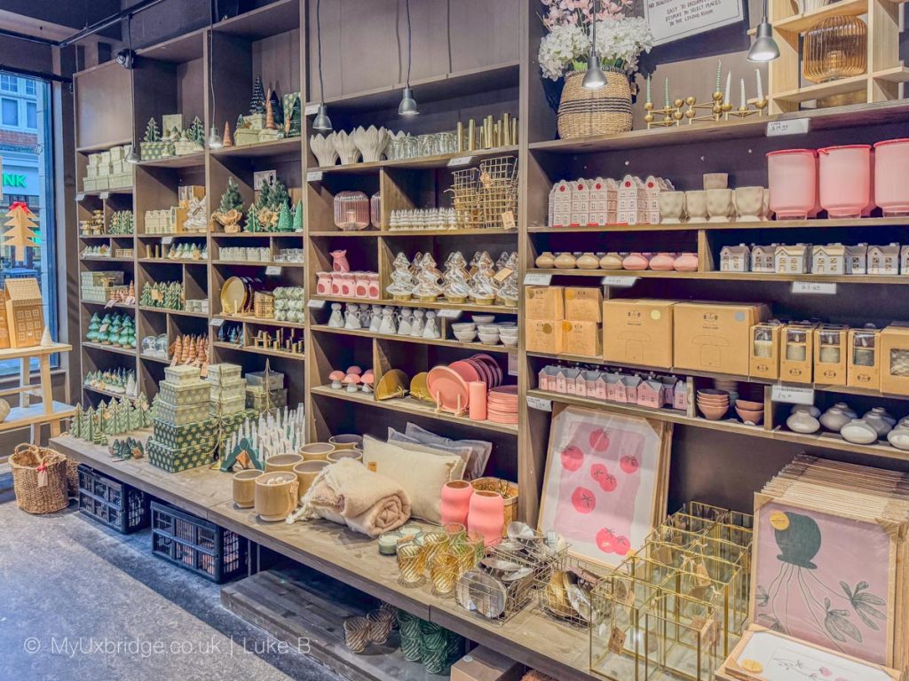 Søstrene Grene Uxbridge - Wall of homewares and Christmas decorations